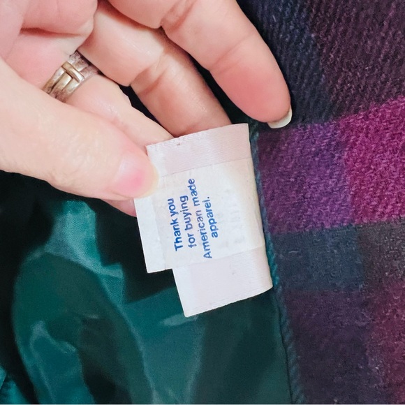 Vintage 1980’s Sweet Apple Plaid Blazer in Jewel Tones Size 7/8 Made in USA - Picture 11 of 11